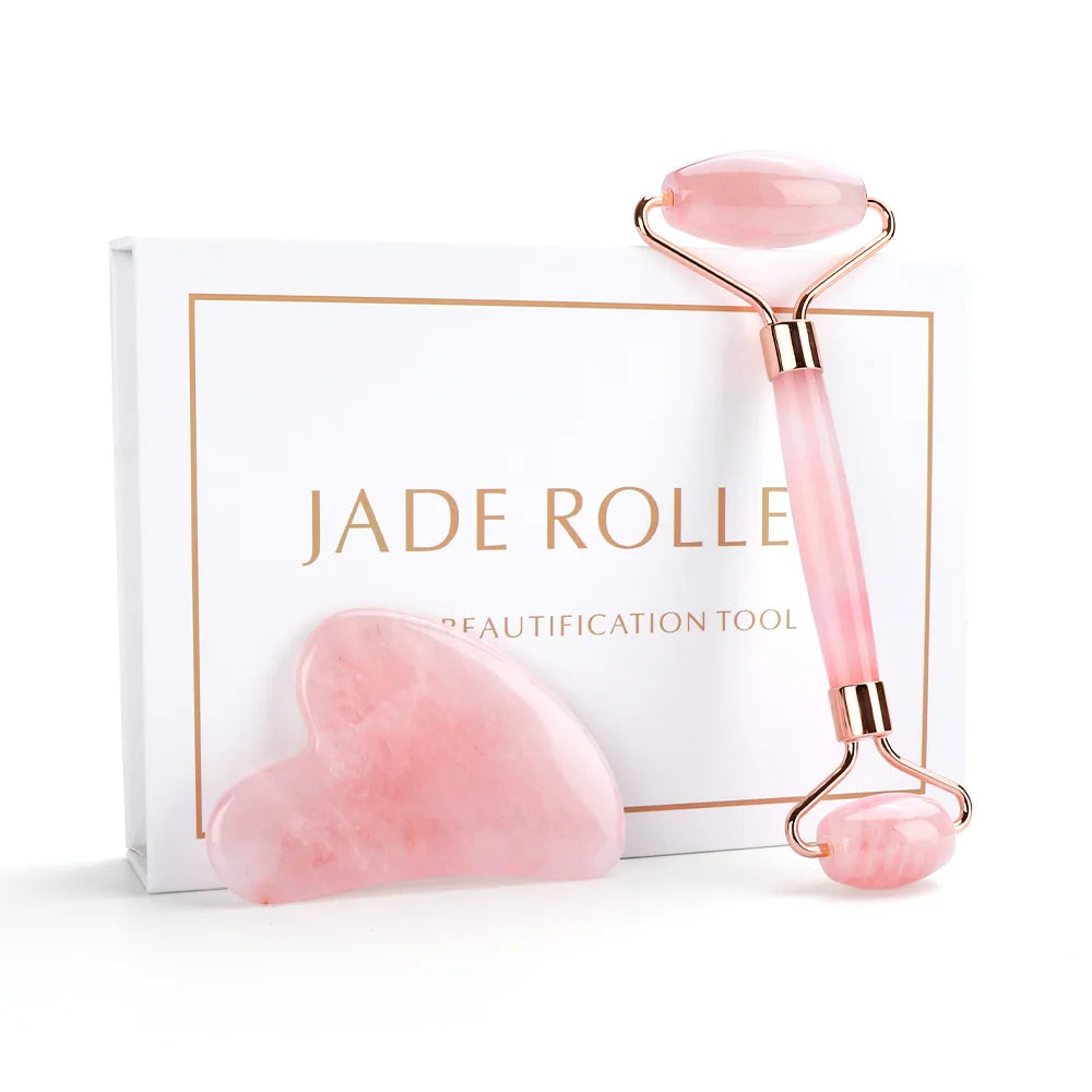 Jade Stone Sculpt and Soothe Roller Pink