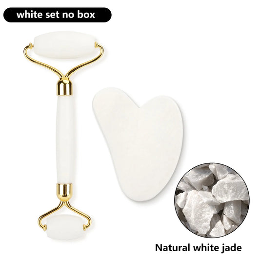 Jade Stone Sculpt and Soothe Roller White